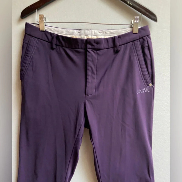 Louis Castel golf purple straight leg pants Sz 33 - Picture 3 of 10